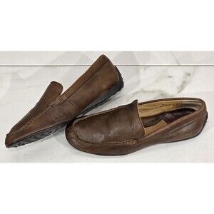 Born Brown Leather Moccasin Loafer Driving Moc Casual Travel Work Size 41 | 9.5
